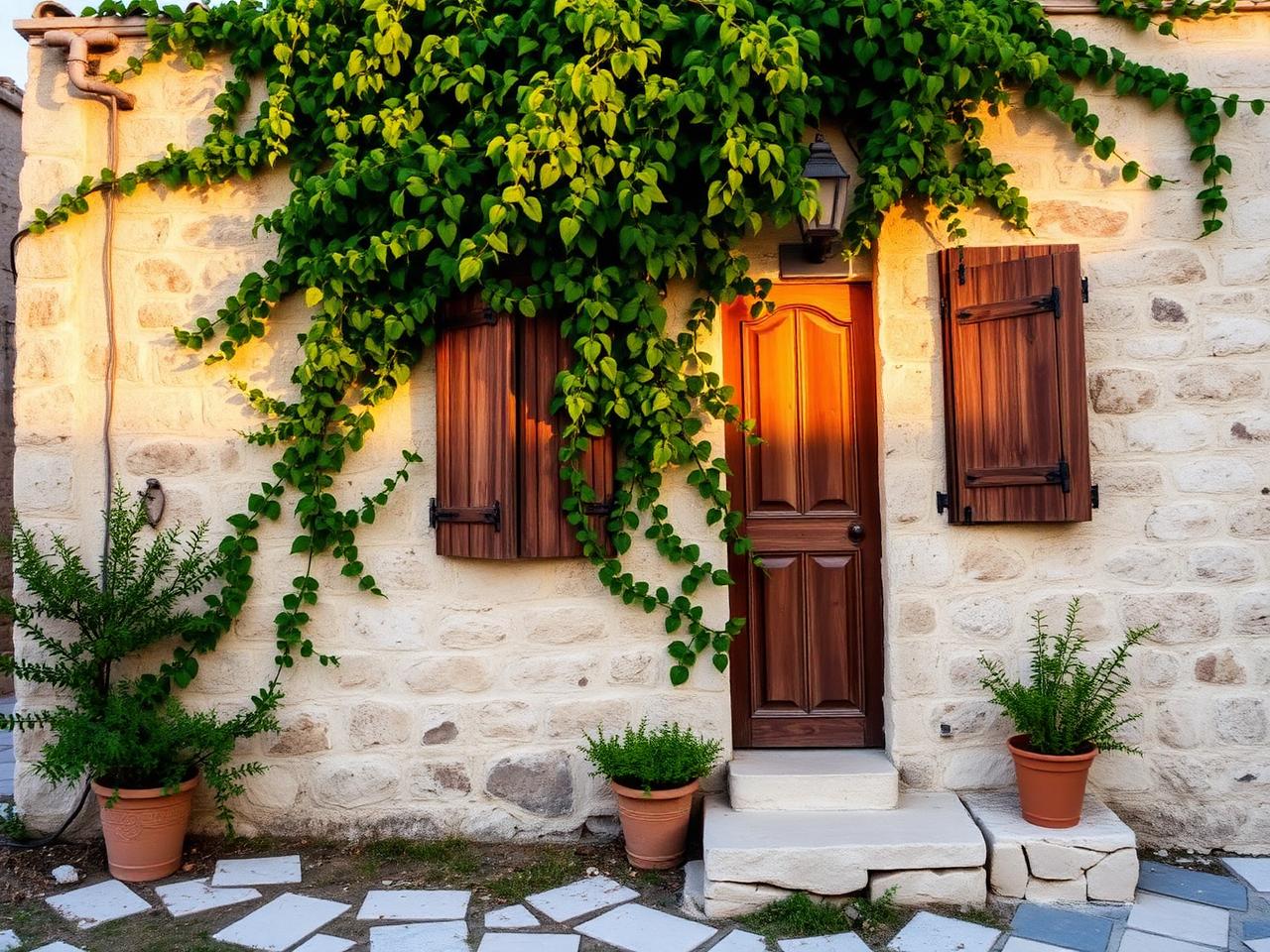 Guest cottage among olive trees