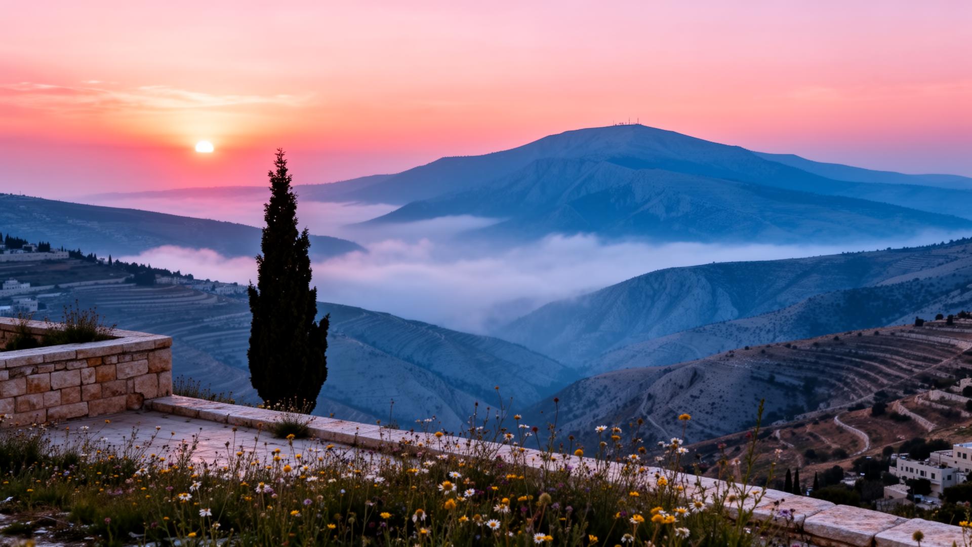 Mount Meron at dawn