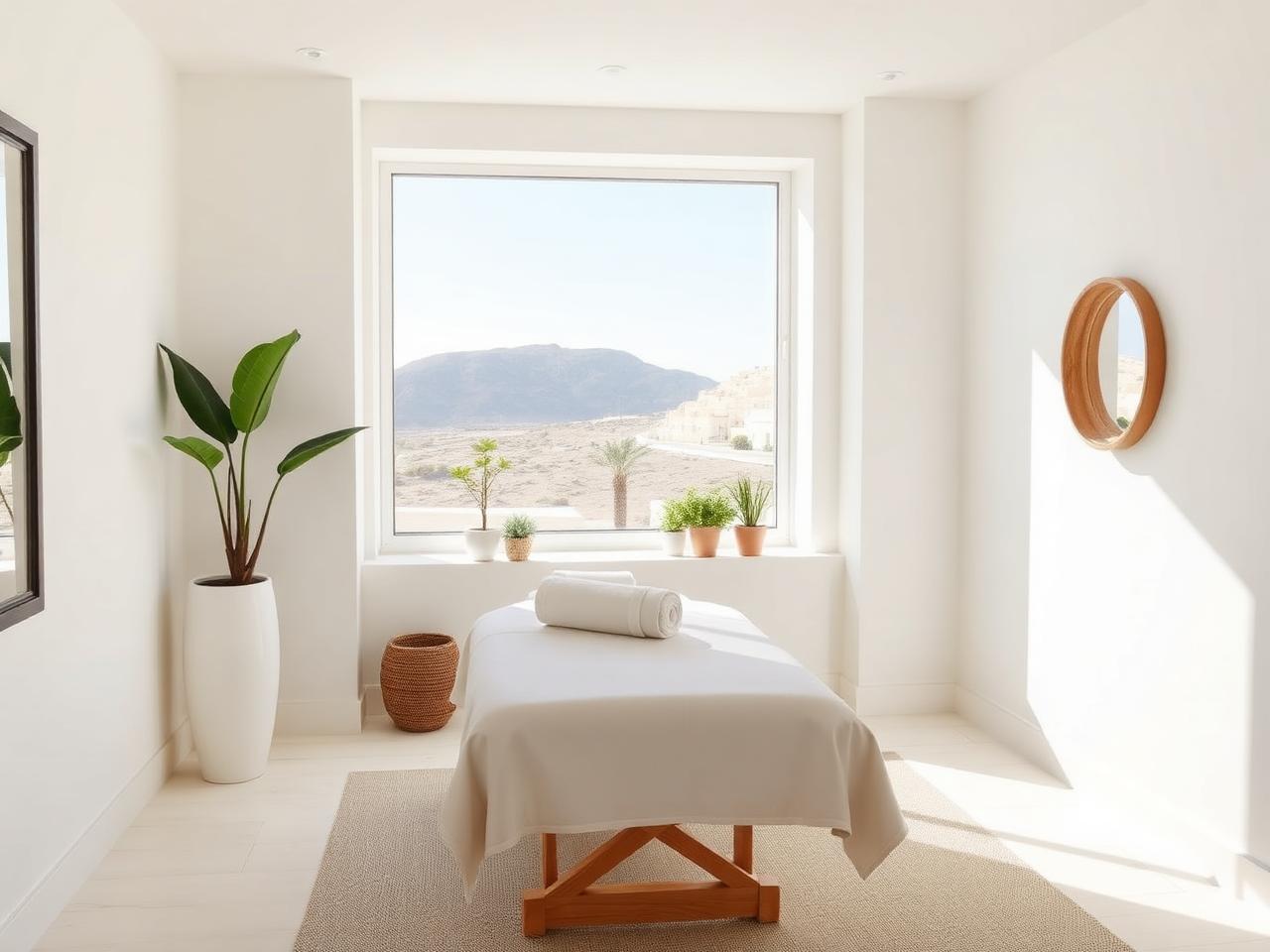 Wellness room with soft natural light